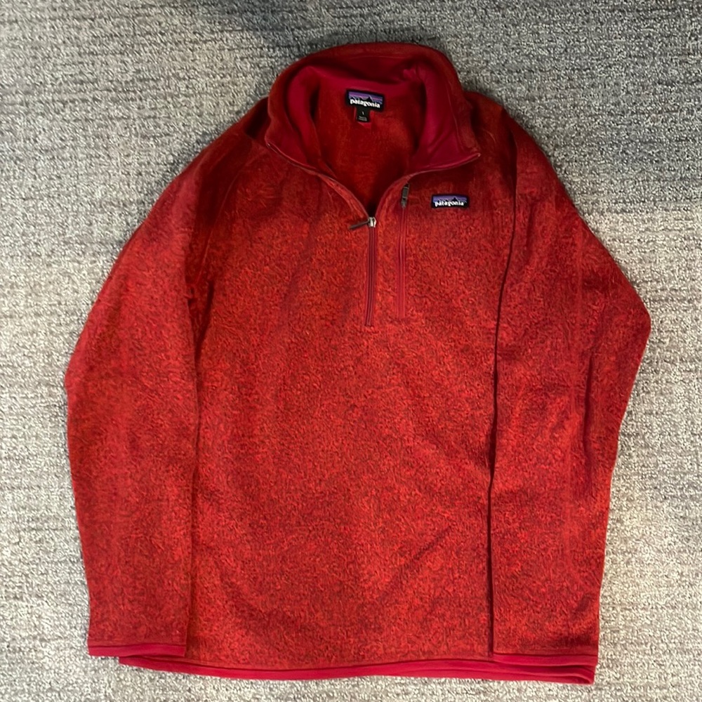 Men’s Patagonia Better Sweater 1/4-Zip Fleece Size Large in Red